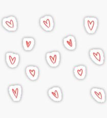 Cute Heart Doodle Pattern Sticker