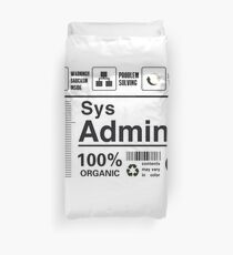 administrator programmer kit infographic sys admin penguin pc nerd computer system core CPU pc coder geek computer science Duvet Cover
