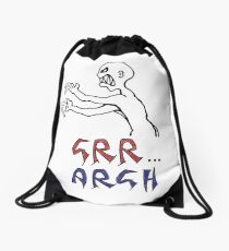 grr...argh with colour Drawstring Bag