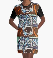 Weimaraner Hund Hunde Weimer Lab Hound Welpe Labrador Retriever Setter Shepherd Bluthund American English Coonhound Rhodesian Ridgeback Redbone Lacy Blue Jackie Carpenter T-Shirt Kleid