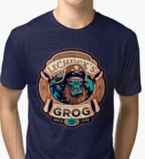 Ghost Pirate Grog Monkey Island Lechuck Tri-blend T-Shirt