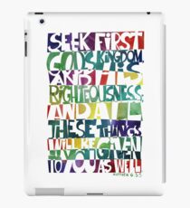 Seek First God's Kingdom iPad Case/Skin