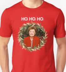 HO HO HO - Blanche Devereaux Christmas from the Golden Girls (White) Unisex T-Shirt