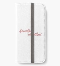 Schlagzeilen und Fristen iPhone Flip-Case/Hülle/Klebefolie