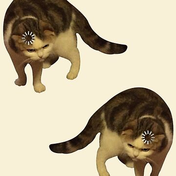 Cat loading icon meme | Photographic Print