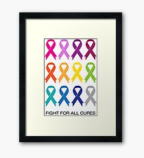Cancer Ribbons Framed Print