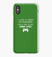 My girl & Video Games iPhone Case