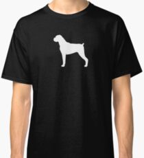 Boxer Dog Silhouette(s) Floppy Ears Classic T-Shirt