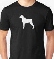Camiseta ajustada Boxer Dog Silhouette (s) Floppy Ears