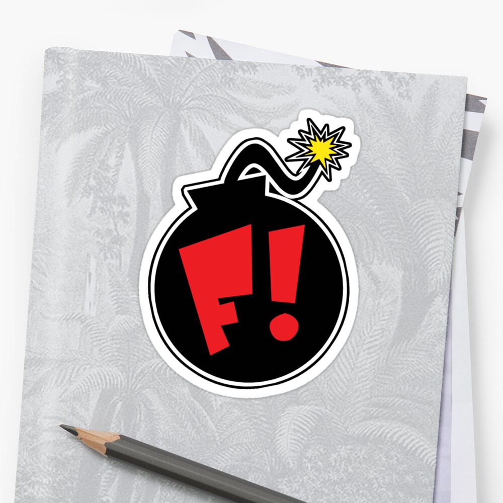 "F! Bomb Logo" Stickers By Frank Powers | Redbubble