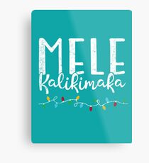 Mele Kalikimaka Hawaii-Weihnachtshemd Metallbild