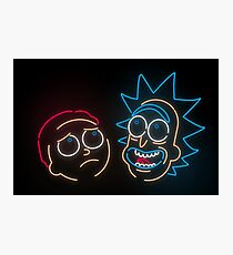 We're Neon Morty Photographic Print