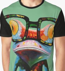 Hipster Frog Nerd Glasses Graphic T-Shirt
