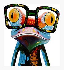 Hipster Frog Nerd Brille Fotodruck