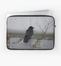 Raven on a Fence Laptop Sleeve
