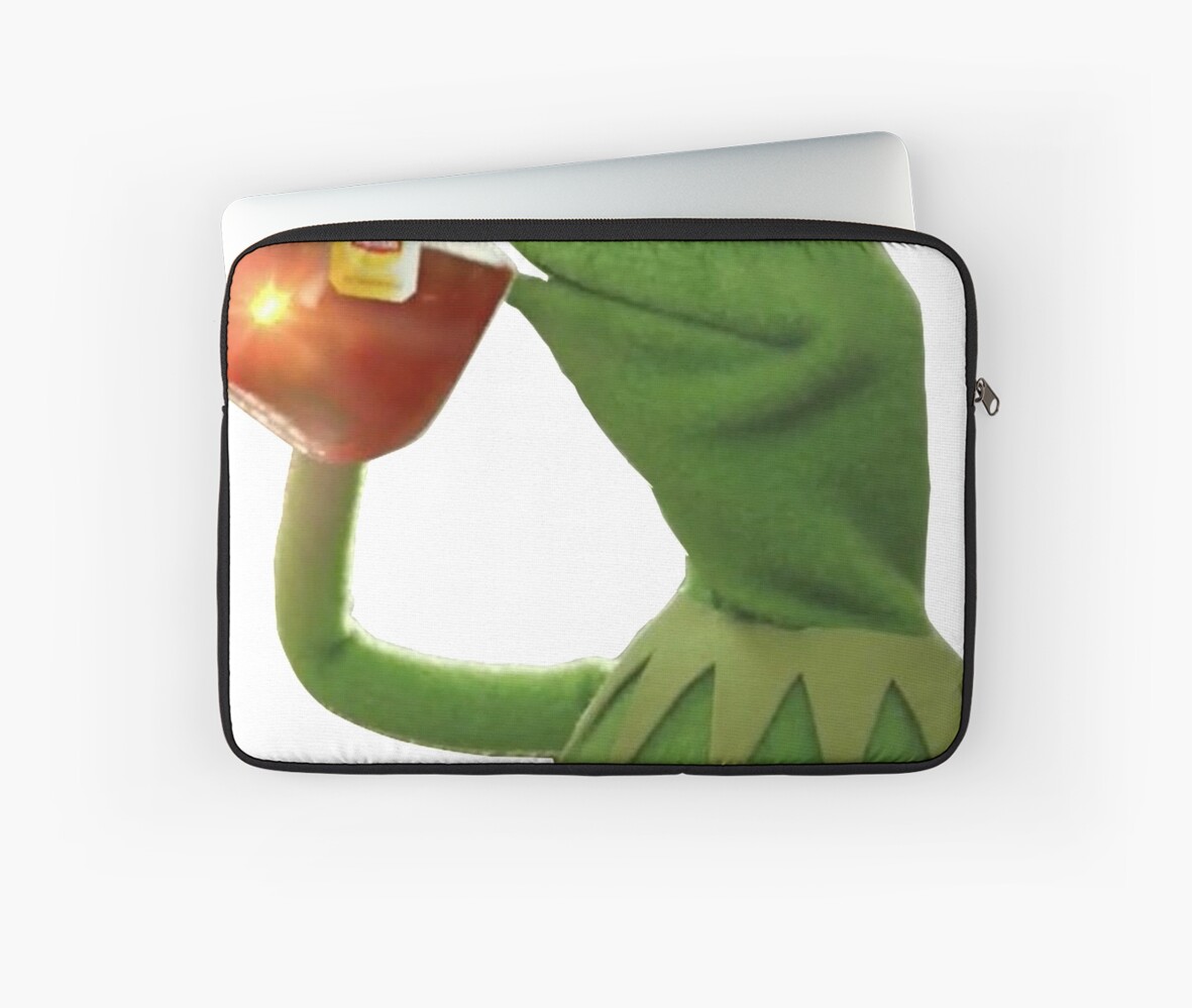 Kermit Meme Laptop Sleeves By Trexguy Redbubble