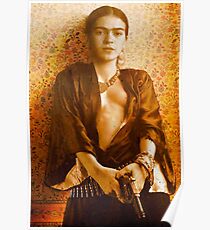 Frida Kahlo Pistol Poster