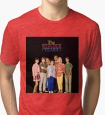 The Wonder Years Family Black Backround (Custom) Tri-blend T-Shirt