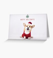 Santa Corgi Greeting Card