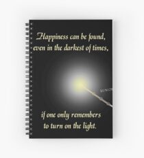 HP happiness quote Spiral Notebook