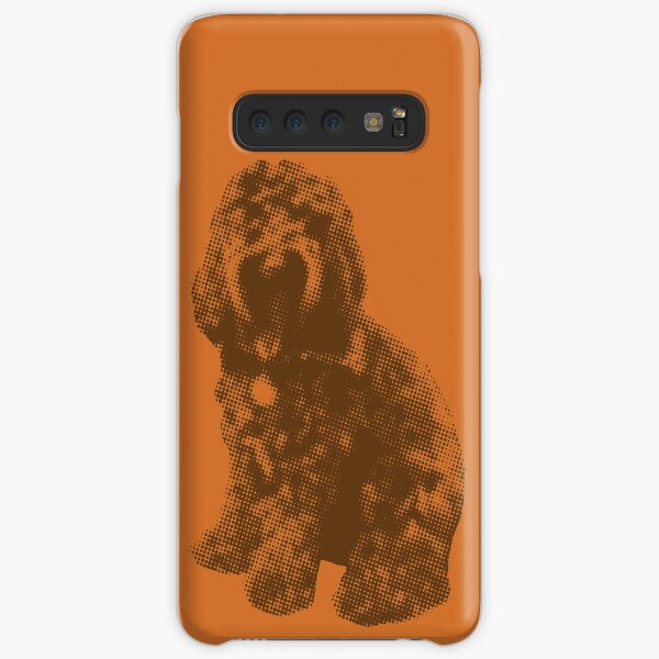 Chocolate Cockapoo Fur Baby (Orange) Samsung Galaxy Snap Case