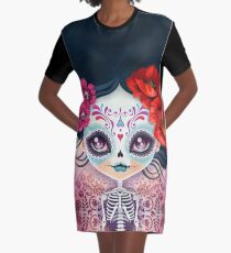 Amelia Calavera - Sugar Skull Graphic T-Shirt Dress