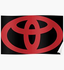 Logo toyota red Poster