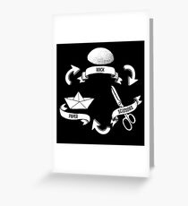 rock scissors paper Greeting Card