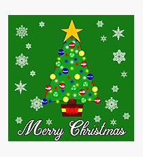 Christmas Tree Merry Christmas Photographic Print