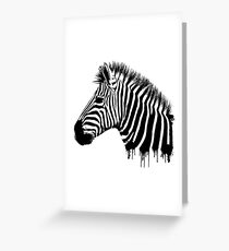 Zebra-Farbtropfenfänger Grußkarte