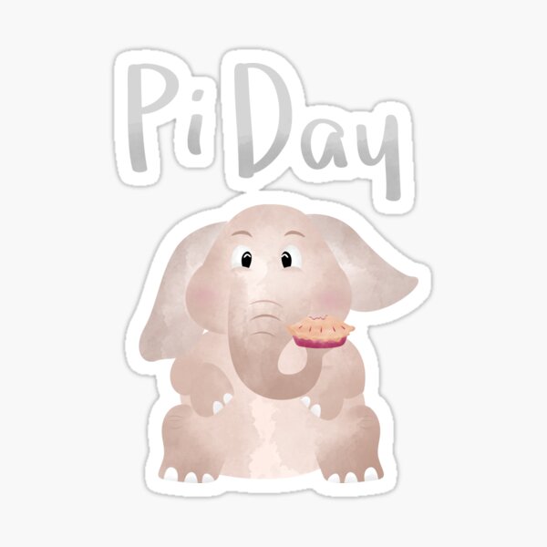 Little Pie for Elephant - Pi Day Sticker