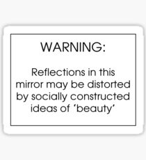 Pegatina Belleza socialmente construida