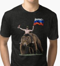 Camiseta de tejido mixto Putin Vodka Bear Chándal Hardbass