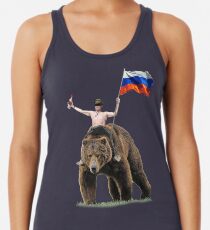 Putin Wodka Bär Trainingsanzug Hardbass Racerback Tank Top