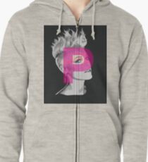Rosa Hoodie mit Reißverschluss