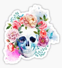 Colour flower skull | Globetrotter Sticker