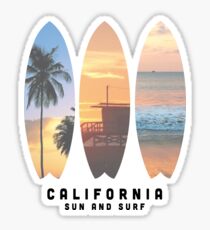 Old School Sticker California Surf Board Sticker