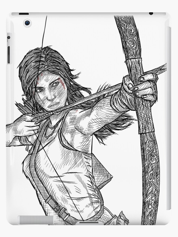 "Lara Croft - Tomb Raider by Simonpdv" iPad Case & Skin by SimonPdv