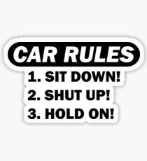 Car rules Sticker