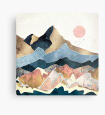 Golden Peaks Metal Print