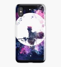 Little Witch Flying Over Moon iPhone Case/Skin