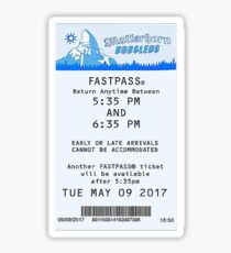 Matterhorn Bobsled Fastpass Sticker