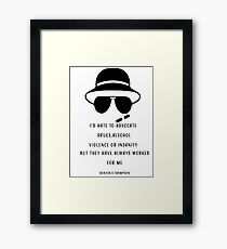 Hunter S Thompson Framed Print