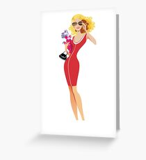 Fashion girl Greeting Card