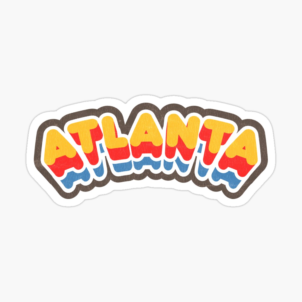 Atlanta, GA | Retro Curve Sticker