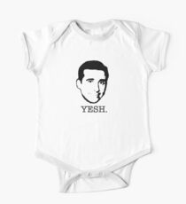 Michael Scott the Office TV show YESH. black white One Piece - Short Sleeve