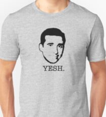 Michael Scott the Office TV show YESH. black white Unisex T-Shirt