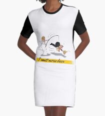 I want more beer, wedding, bride, husband, funny engaged, funny married couple Graphic T-Shirt Dress