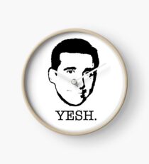Michael Scott the Office TV show YESH. black white Clock