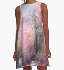Wild Roses in Motion - Glitch A-Line Dress